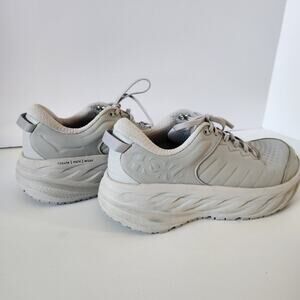 Hoka Bondi SR Women's Harbor Mist Lunar Rock Leather Running Shoes SZ 11